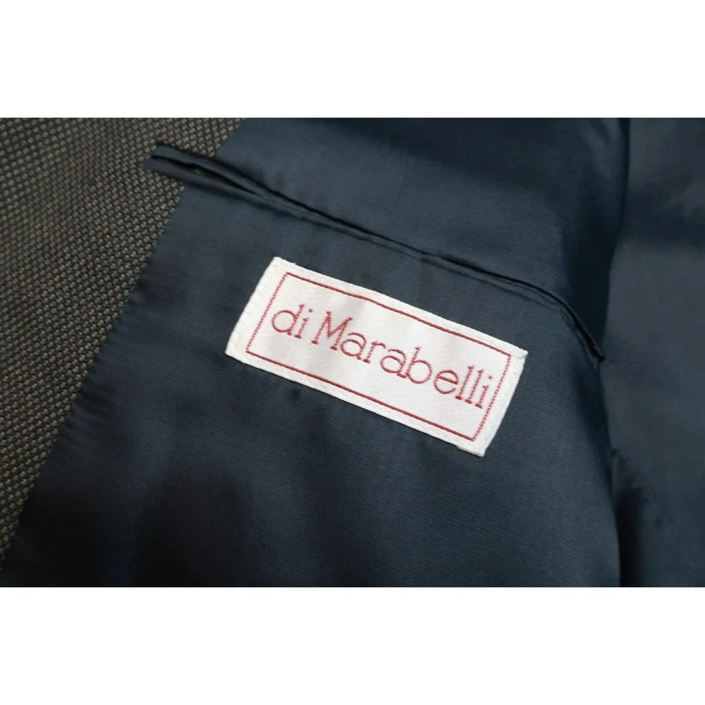di Marabelli Mens Two Piece Pant‎ Suit Set Lined Brown/Beige 34x29.5
